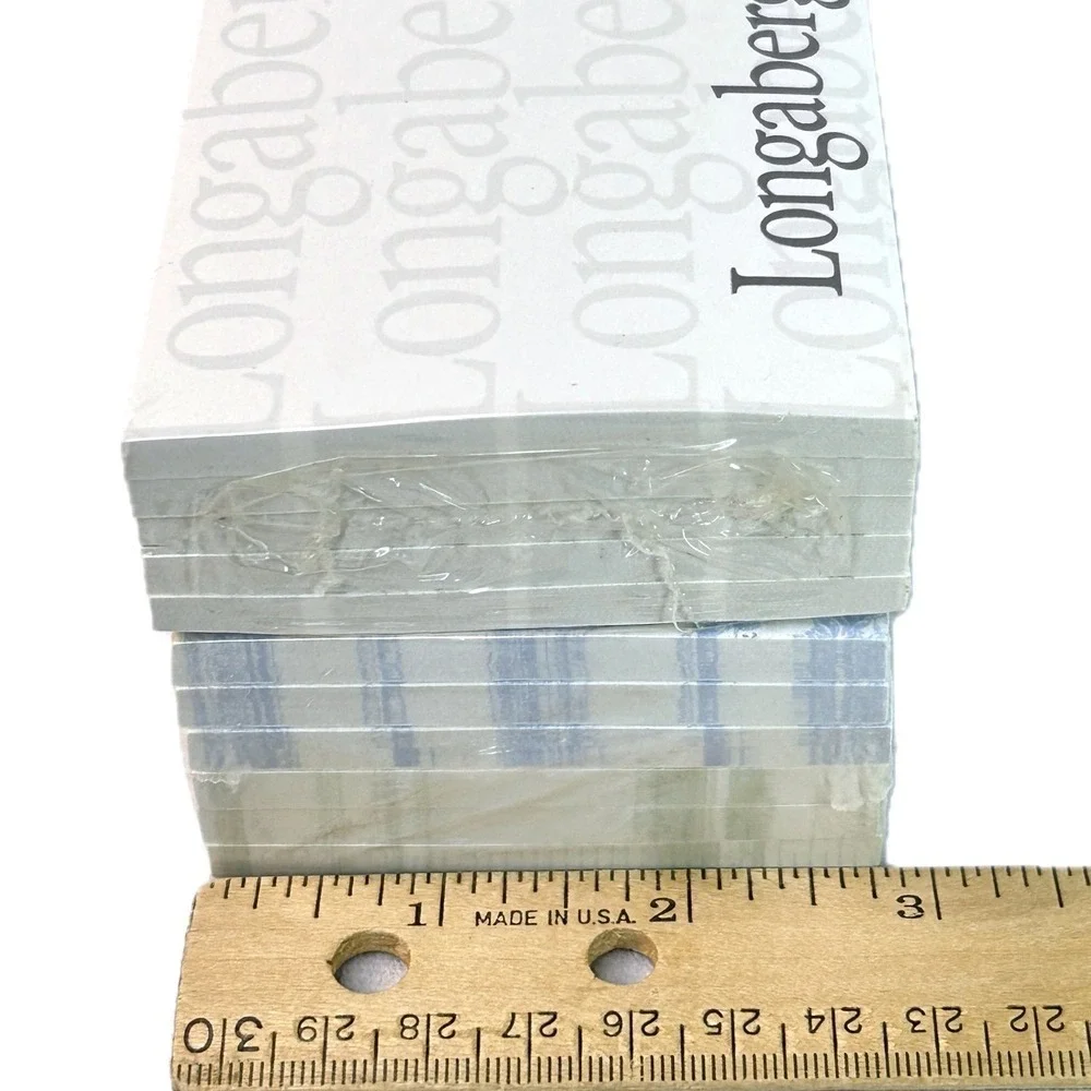 Longaberger Sticky Note Pads Sets Floral & Logo Style New In Package Lot of 2